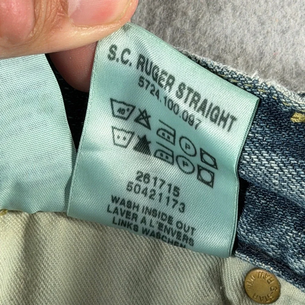 G-Star Raw S.C. Ruger Straight‎ Mens Blue Denim Jeans 32x32 5724.100.087